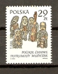 Sellos de Europa - Polonia -  INSTRUMENTOS  MUSICALES  Y  FIGURINES