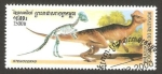 Sellos de Asia - Camboya -  animales prehistoricos, stegoceras
