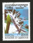 Stamps Cambodia -  fauna marina