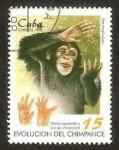 Stamps Cuba -  evolucion del chimpance