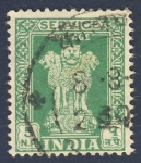 Stamps : Asia : India :  tres leones