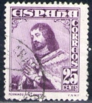 Sellos de Europa - Espaa -  ESPAÑA 1948 1033 Sello Personajes Fernando III El Santo 25c Usado