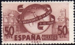 Sellos de Europa - Espa�a -  ESPAÑA 1949 1063 Sello Nuevo Aniv. Union Postal Universal Globo Terraqueo 50c