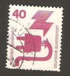 Stamps Germany -  575 - prevencion de accidentes, enchufe