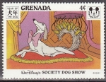 Stamps : America : Grenada :  Grenada 1994 Scott2365 Sello Nuevo Disney Año del Perro Society Dog Show 4c