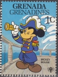 Stamps Grenada -  GRENADA GRENADINES 1979 Scott 351 Sello Nuevos Disney Año del Niño Mickey Mouse Almirante 1c