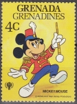 Stamps : America : Grenada :  GRENADA GRENADINES 1979 Scott 354 Sello Nuevos Disney Año del Niño Mickey Mouse Tambor Mayor 4c