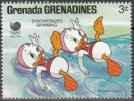 Stamps America - Grenada -  GRENADA GRENADINES 1988 Scott 941 Sello Nuevo Disney Juegos Olimpicos Seul Natación Sincronizada
