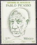 Stamps : America : Mexico :  MEXICO 1981 Sello Nuevo Centenario Nacimiento Pablo Ruiz Picasso