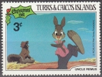 Stamps America - Turks and Caicos Islands -  TURKS & CAICOS ISLANDS 1980 500 Sello Nuevo Disney Tio Remus 3c