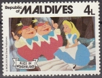 Stamps : Asia : Maldives :  MALDIVES 1980 Scott 890 Sello Nuevo Escenas de Alicia en el Pais de las Maravillas 4L