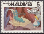 Sellos del Mundo : Asia : Maldivas : MALDIVES 1980 Scott 891 Sello Nuevo Escenas de Alicia en el Pais de las Maravillas 5L