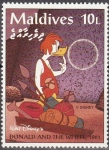 Stamps Maldives -  MALDIVES 1992 Scott 2054 Sello Nuevo Escenas de Donald and the Wheel 1961 10L