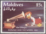 Stamps Maldives -  MALDIVES 1992 Scott 2056 Sello Nuevo Escenas de Donald and the Wheel 1961 25L