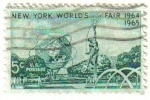 Sellos de America - Estados Unidos -  USA 1964 Scott 1244 Sello Feria Mundial de Nueva York usado