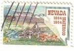Stamps United States -  USA 1964 Scott 1248 Sello Nevada Statehood Virginia City usado