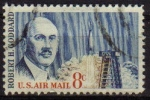 Stamps United States -  USA 1964 Scott C69 Inventor Cohetes Espaciales Robert H. Goddard usado