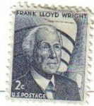 Sellos del Mundo : America : Estados_Unidos : USA 1965 Scott 1280 Sello Personajes Frank Lloyd Wright usado