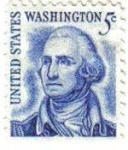 Sellos de America - Estados Unidos -  USA 1965 Scott 1283 Sello Presidente 1º George Washington (22/1/1732-14/12/1799)