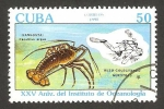 Sellos del Mundo : America : Cuba : fauna marina, langosta