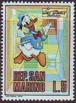 Stamps San Marino -  SAN MARINO 1970 Scott 740 Sello Nuevo Disney Pato Donald 5L