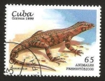 Stamps Cuba -  animal prehistórico, protosuchus