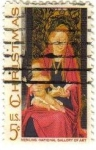 Stamps United States -  USA 1967 Scott 1336 Sello Christmas Navidad Virgen y el Niño Hans Memling usado