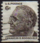 Sellos de America - Estados Unidos -  USA 1968 Scott 1305 Sello Presidente 32º Franklin Delano Roosevelt (30/01/1882-12/04/1945) usado