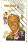 Stamps United States -  USA 1968 Scott 1355 Sello Walt Disney y Los Niños del Mundo usado