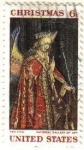 Stamps United States -  USA 1968 Scott 1363 Sello Christmas Navidad Anunciacion del Angel Gabriel de Van Eyck's usado