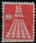 Sellos de America - Estados Unidos -  USA 1968 Scott C72 Sello Air Mail Sellos Basico Estrellas usado