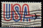 Stamps United States -  USA 1968 Scott C75 Sello Air Mail Serie Basica Avión usado