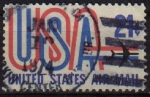 Stamps United States -  USA 1971 Scott C81 Sello Air Mail Serie Basica Avión usado