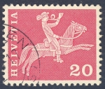 Stamps Switzerland -  corneta montada