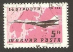 Stamps Hungary -  Avión comercial, TU-144