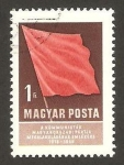 Stamps Hungary -  40 Anivº del Partido Comunista, bandera