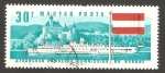 Stamps Hungary -  barco ferenk deak y bandera de Austria