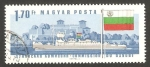 Stamps Hungary -  barco miskole y bandera búlgara