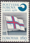 Stamps Denmark -  ISLAS FEROE 1976 Scott 22 Sello Nuevo 01/04/76 Independencia Foroyar Bandera MNH