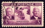 Stamps : America : United_States :  25 Aniversario Apertura del Canal de Panamá
