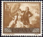 Stamps Spain -  ESPAÑA 1958 1210 Sello ** Pintor Francisco de Goya y Lucientes El Quitasol