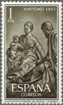 Stamps Spain -  ESPAÑA 1962 1478 Sello Nuevo Navidad Nacimiento Pedro de Mena 1p