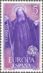 Stamps Spain -  ESPAÑA 1965 1676 Sello Nuevo Europa-CEPT San Benito Patrón de Europa