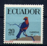 Stamps Ecuador -  Cardenal