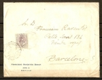 Stamps : Europe : Spain :  Carta con un sello de Alfonso XIII de 1920.
