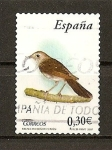 Stamps Spain -  Ruiseñor Comun.