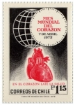Stamps : America : Chile :  Mes mundial del Corazón