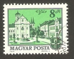Stamps Hungary -  vista de la ciudad de vac