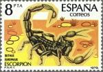 Stamps Spain -  ESPAÑA 1979 2533 Sello Nuevo Fauna Invertebrados Escorpión 8p