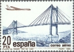 Stamps Spain -  ESPAÑA 1981 2636 Sello Nuevo Correo Aereo Puente Rande en Ria de Vigo